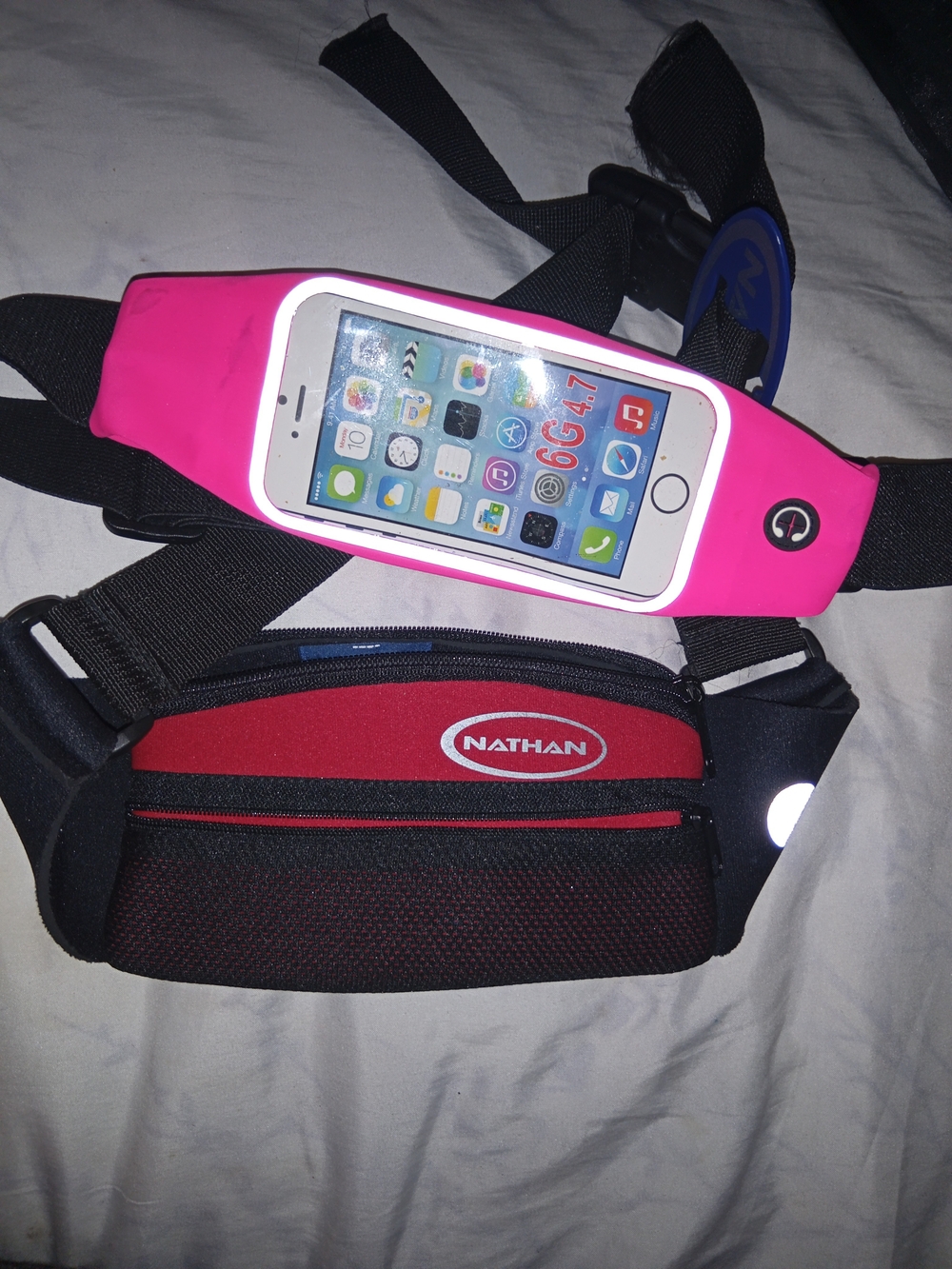 2#Natan Travel Gear Red & Pink Smartphone Waterproof Fannypacks Touch Window